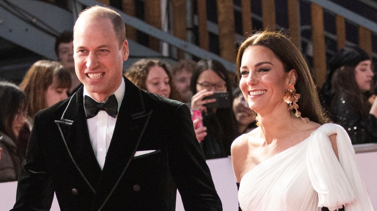 Prins William og prinsesse Kate til BAFTA i 2023. 