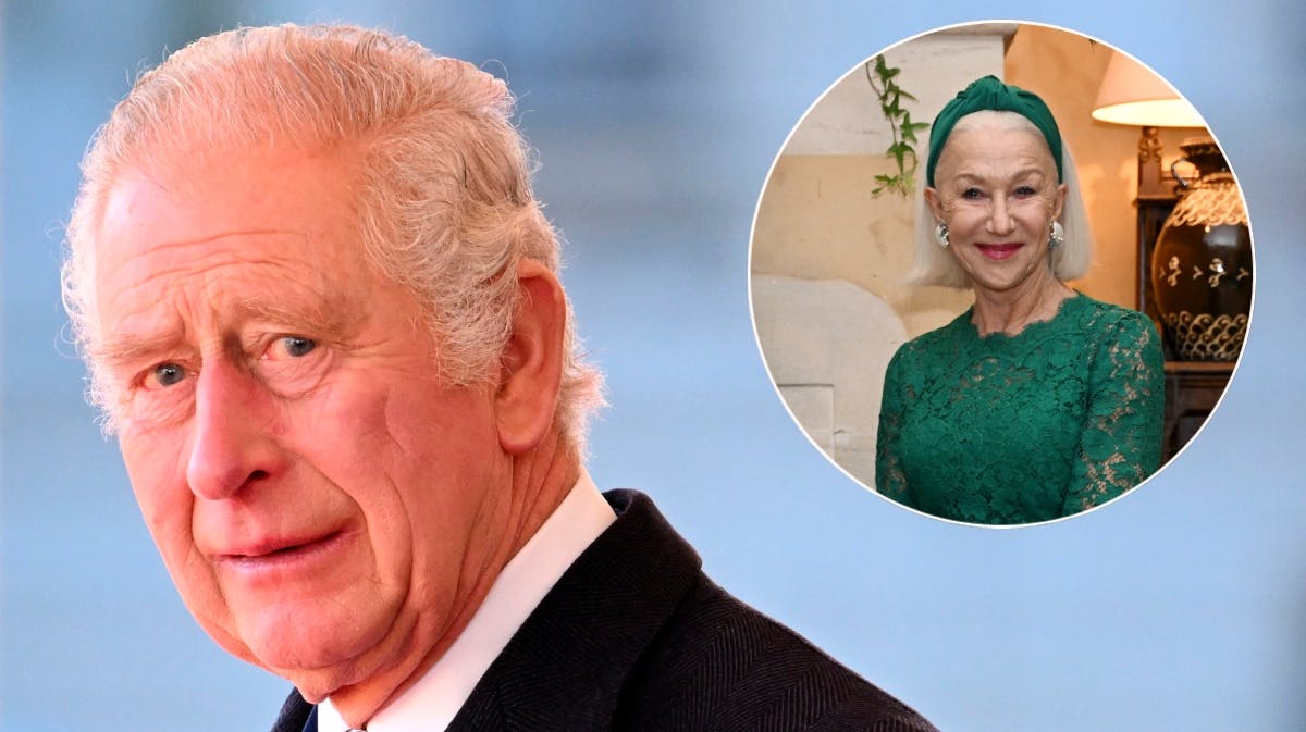 Kong Charles og Helen Mirren.