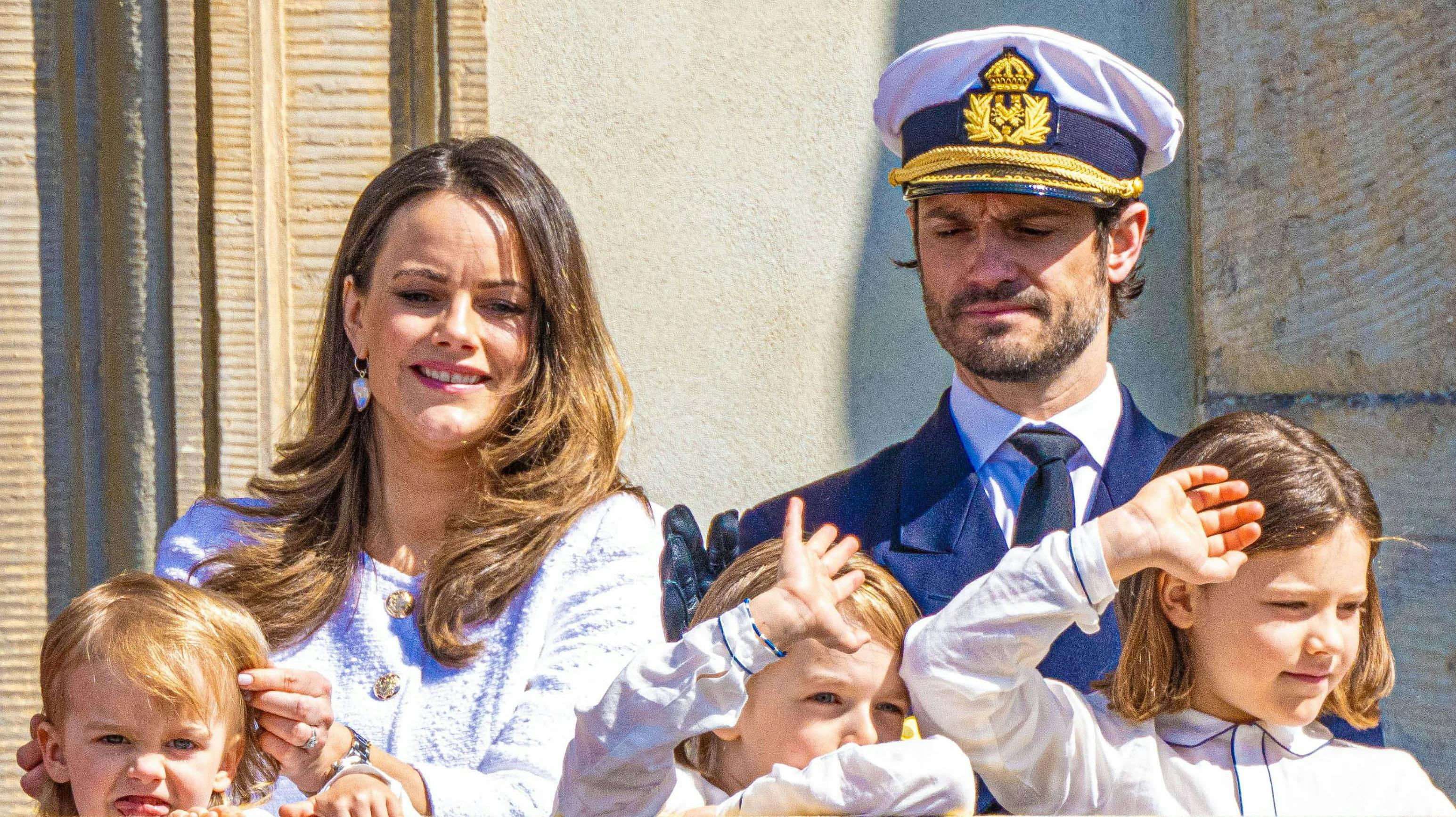 Prinsesse Sofia, prins Julian, prins Gabriel, prins Carl Philip og prins Alexander. 