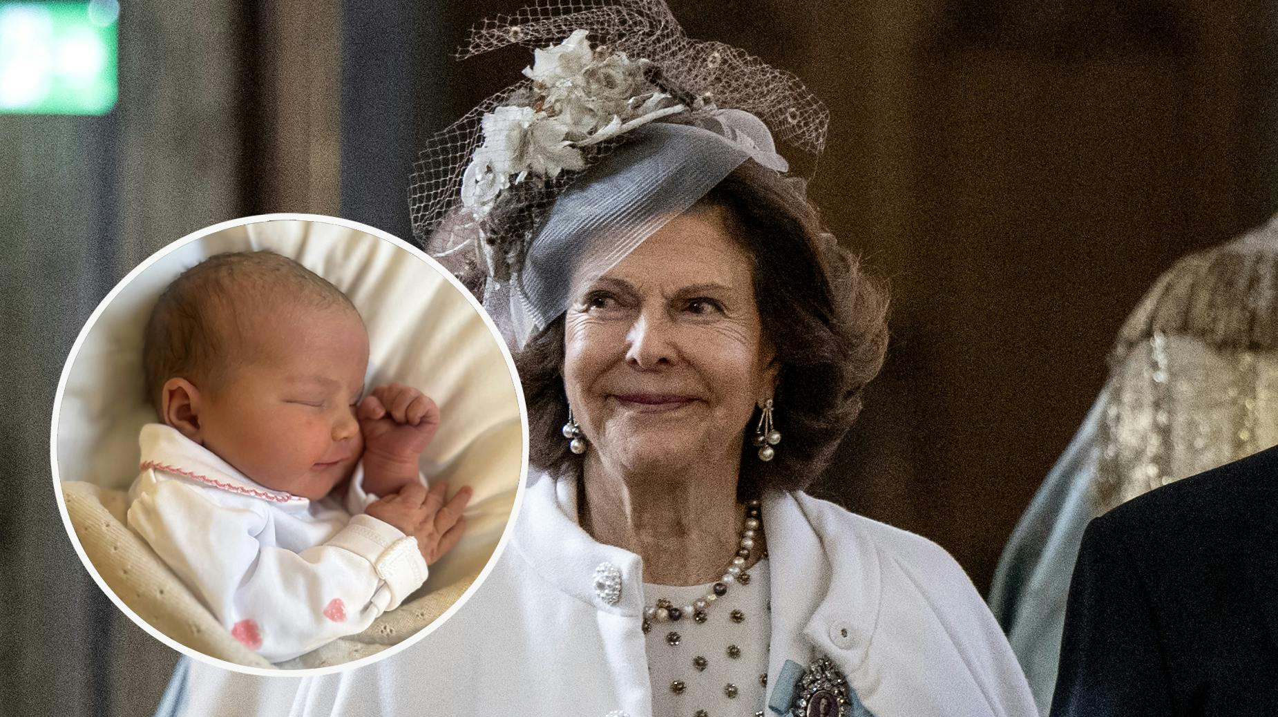 Dronning Silvia. Indsat foto af prinsesse Ines. 