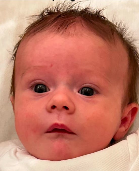 Michelle Dalsgaard og Kristian Aagaards baby Arthur.