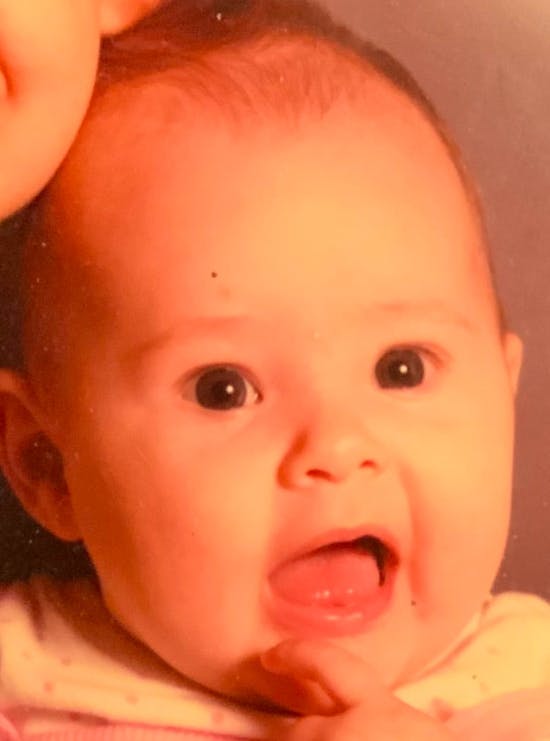 Michelle Dalsgaard som baby.