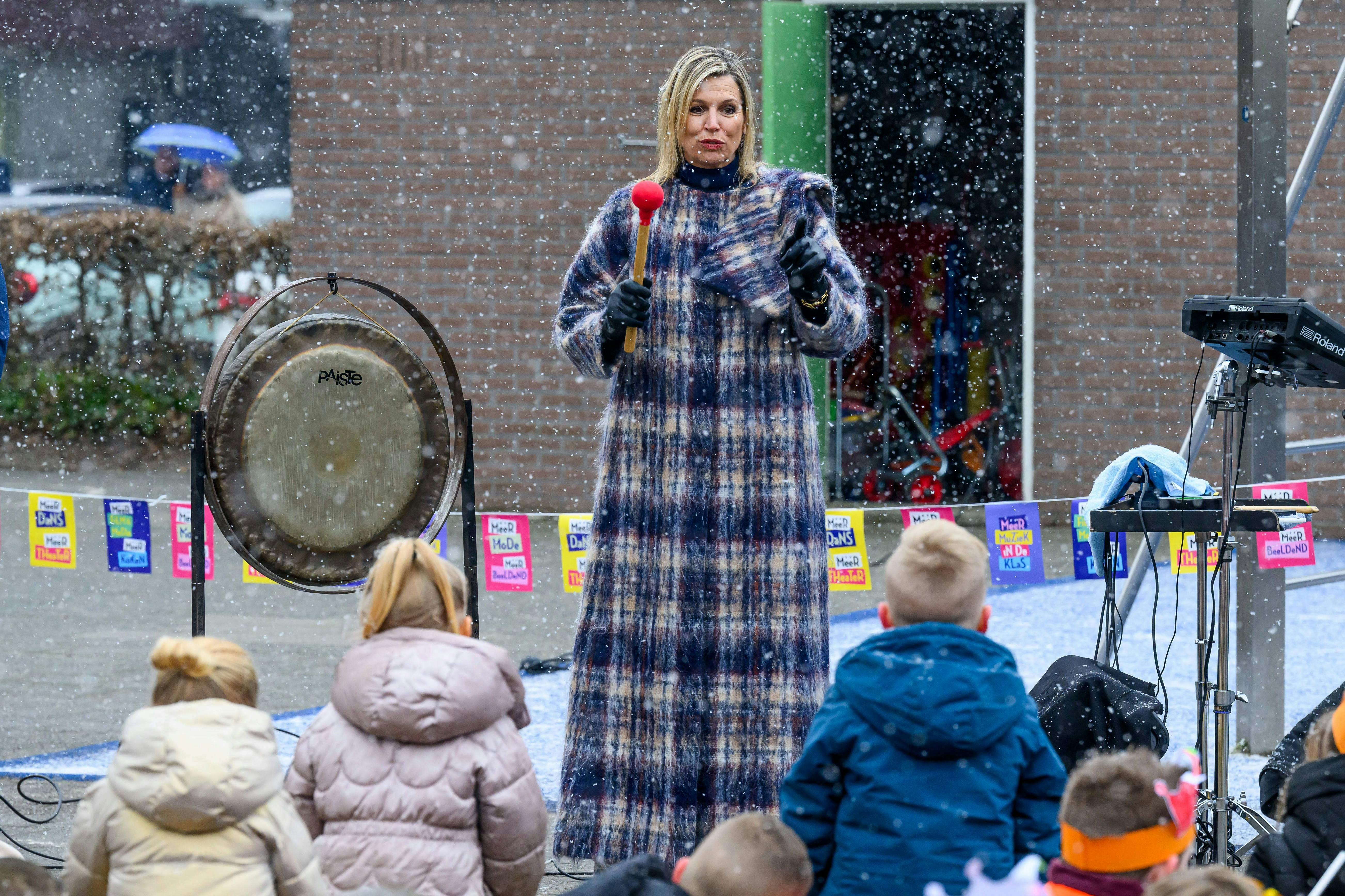 Der var liv og glade dage, da dronning Maxima besøgte skolerne.