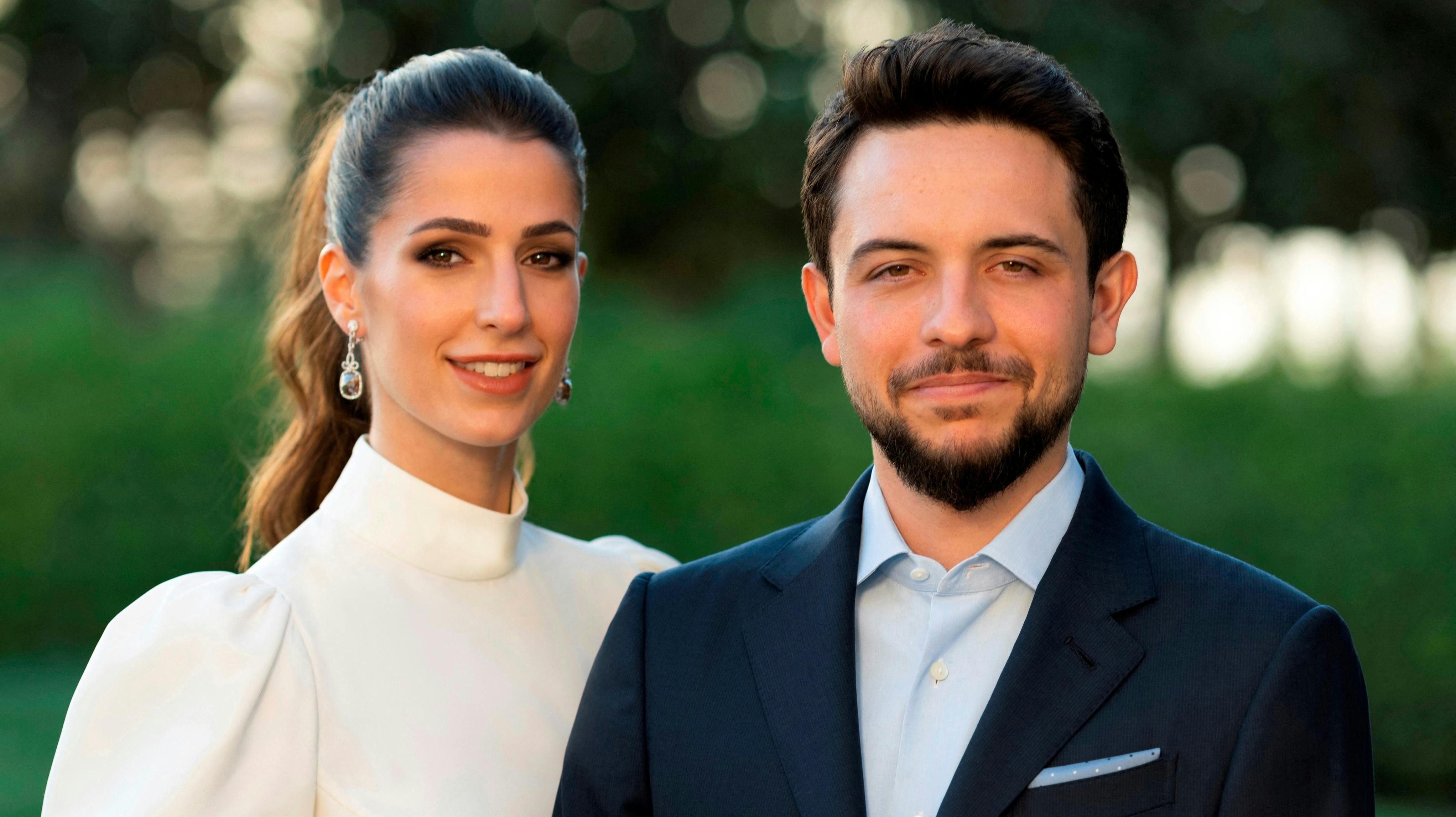 Kronprinsesse Rajwa og kronprins Hussein.