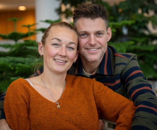 Nanna Brandt og hendes mand Frederik.