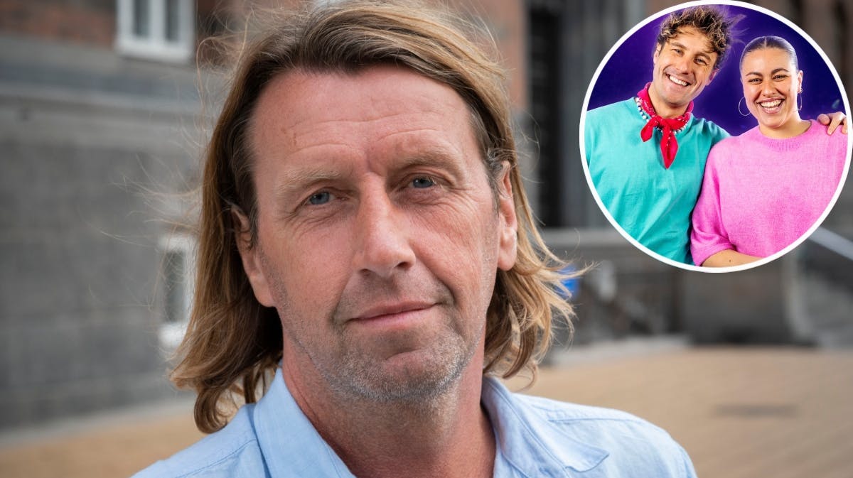 Anders Agger og årets værter på MGP Jonas Madsen og Sælma Alakhir