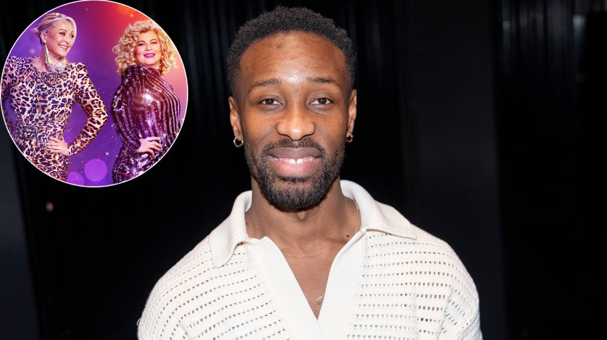 Hervé Toure samt værterne Stéphanie Surrugue og Sara Bro 