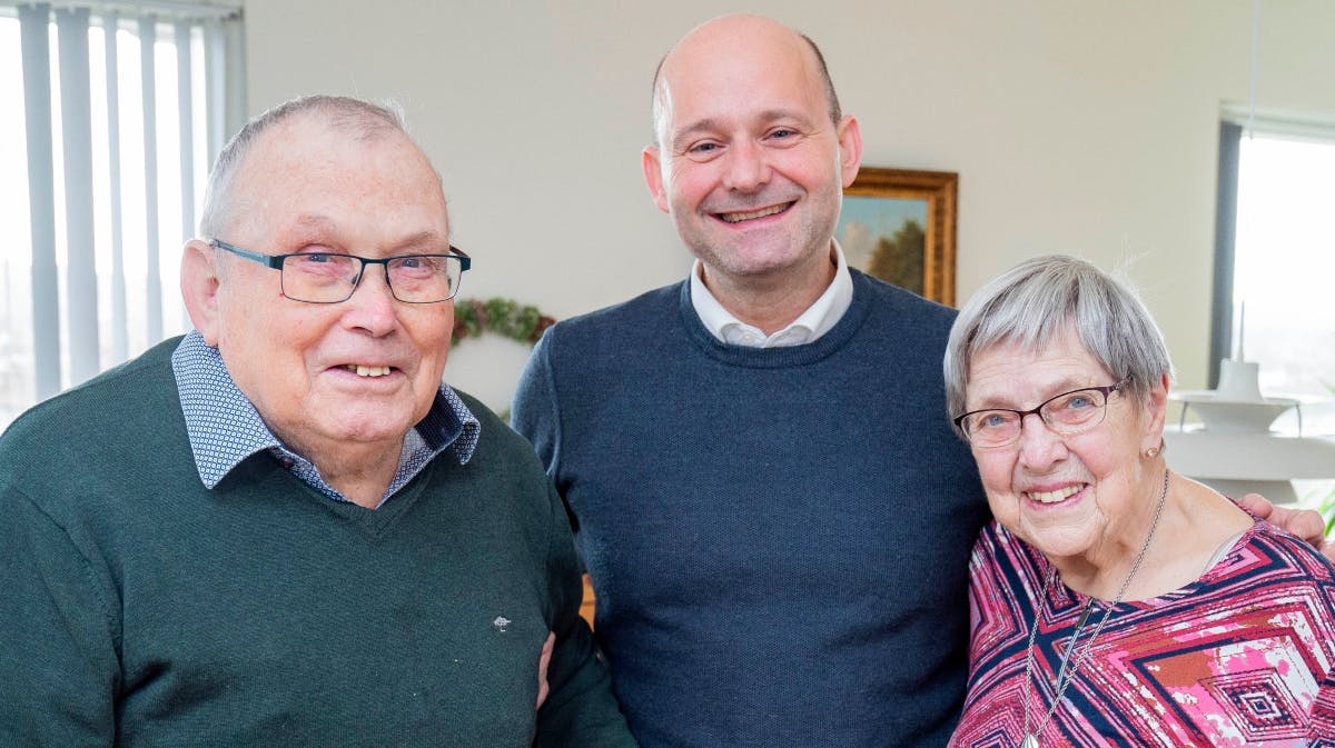 Søren Pape Poulsen med forældrene Svend og Ruth. 
