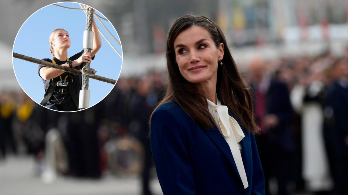 Prinsesse Leonor og dronning Letizia.