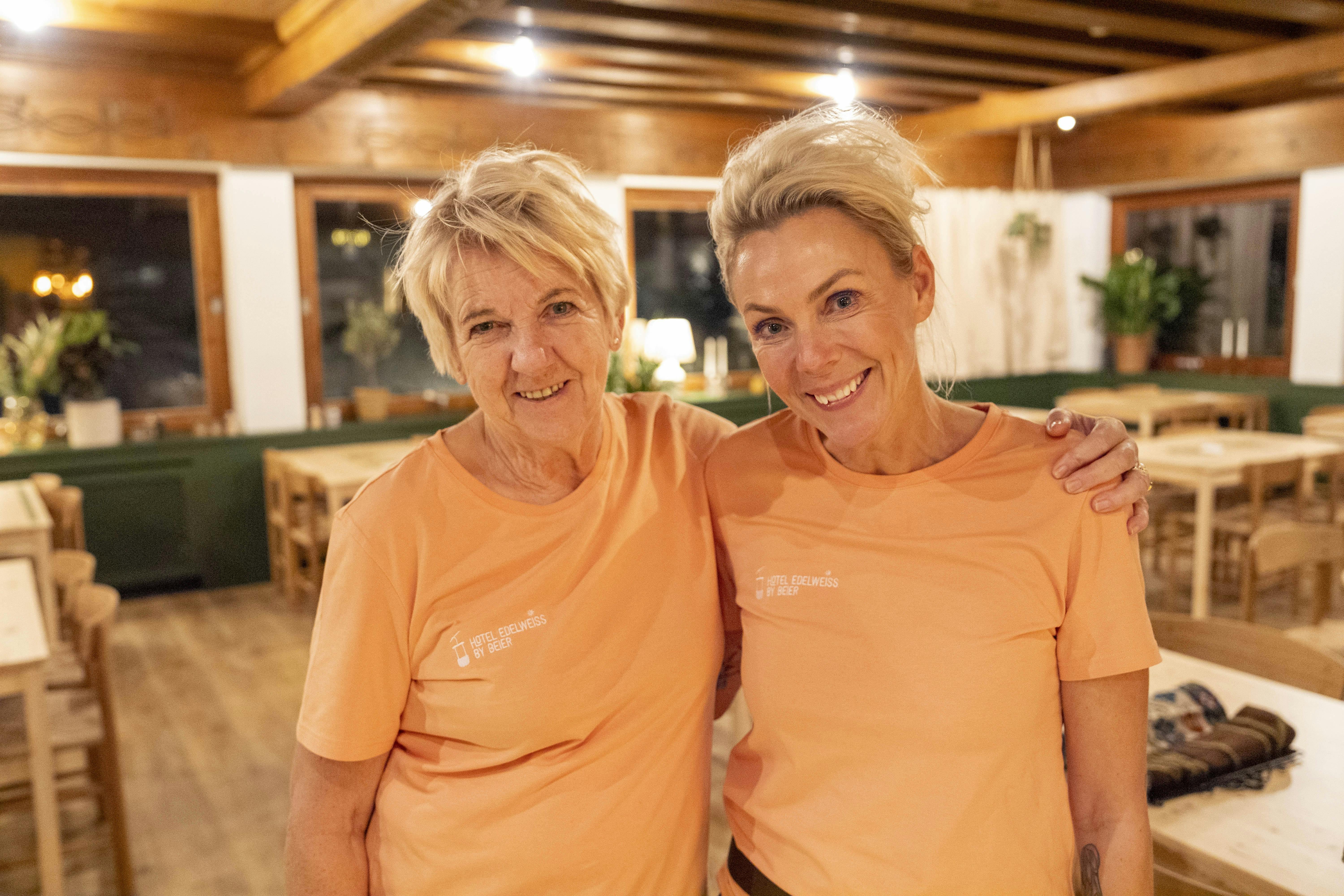 Lene Beier og hendes mor Jytte.