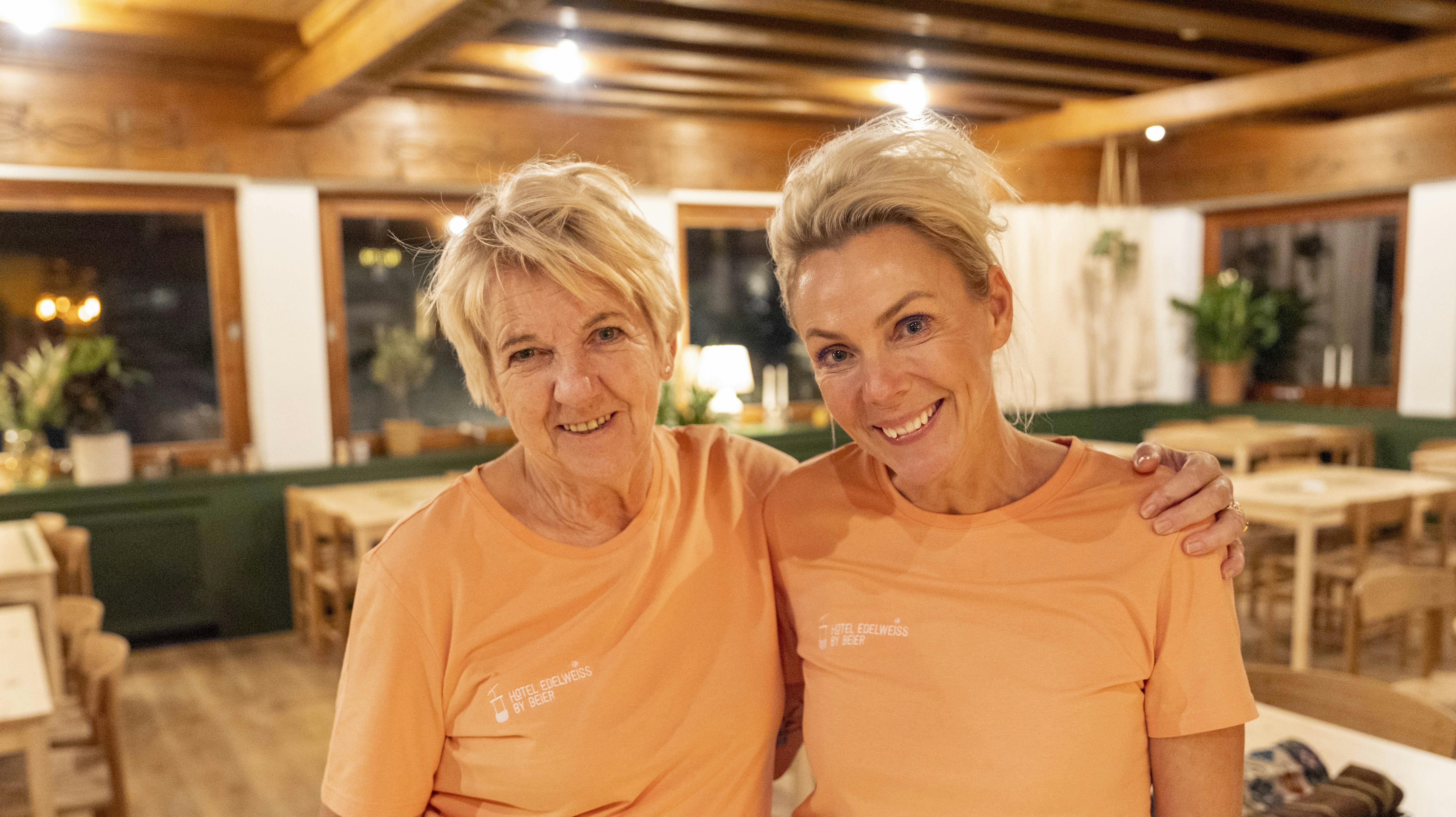 Lene Beier og hendes mor Jytte.