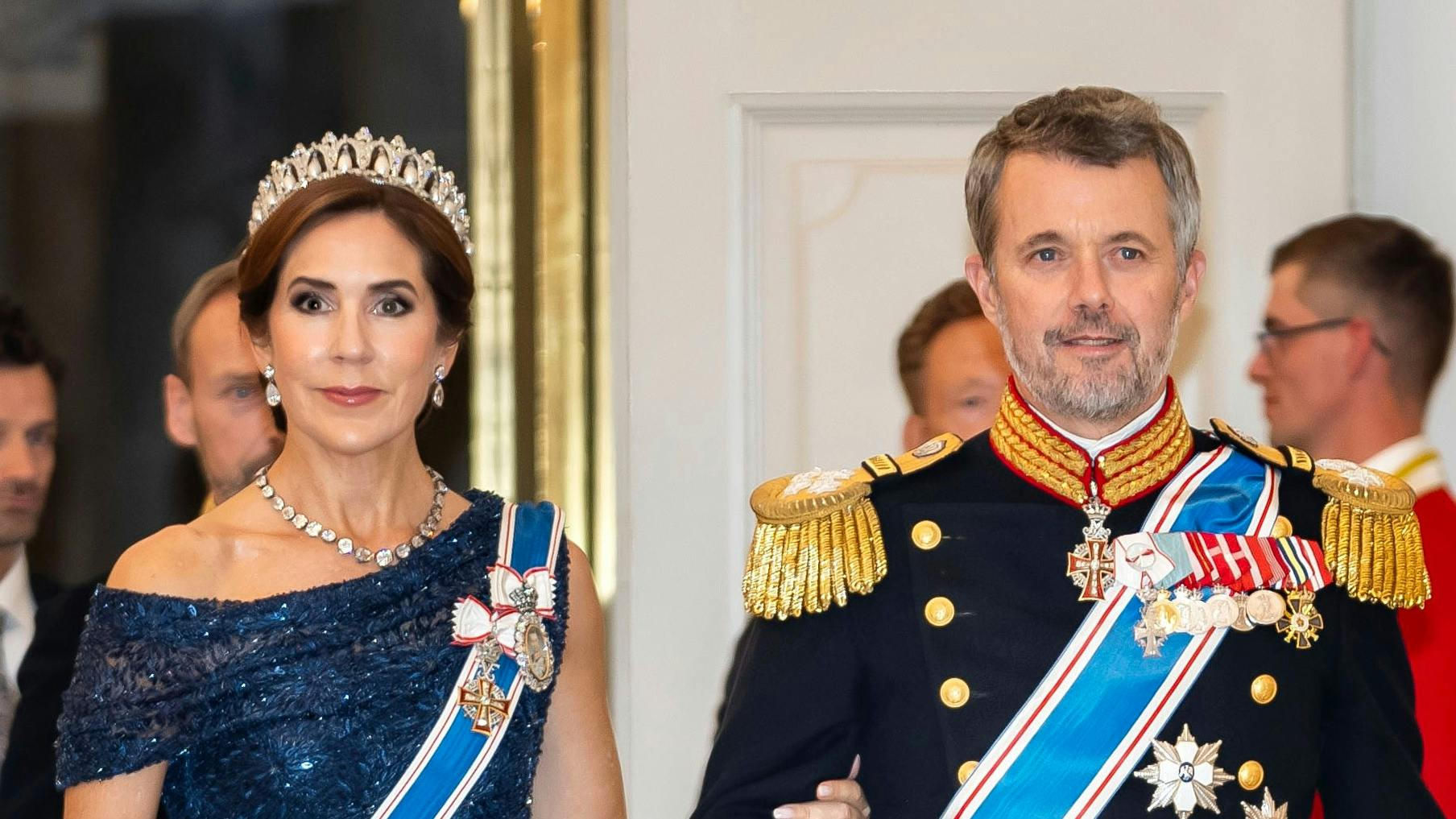 Dronning Mary og kong Frederik.