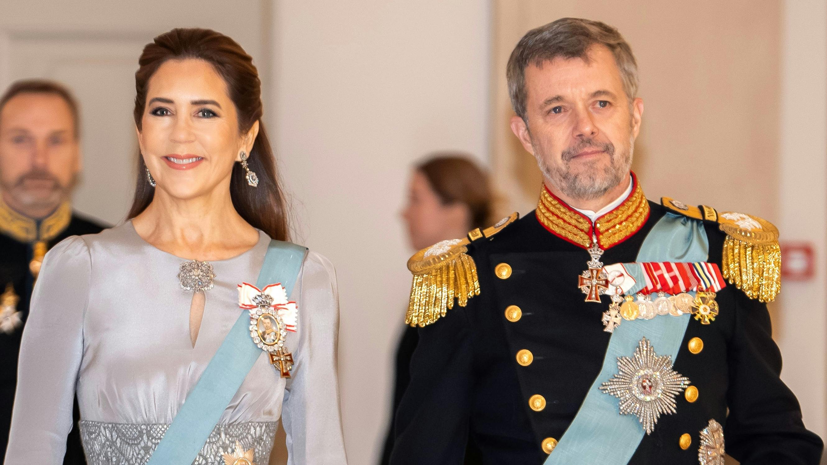 Dronning Mary og kong Frederik.