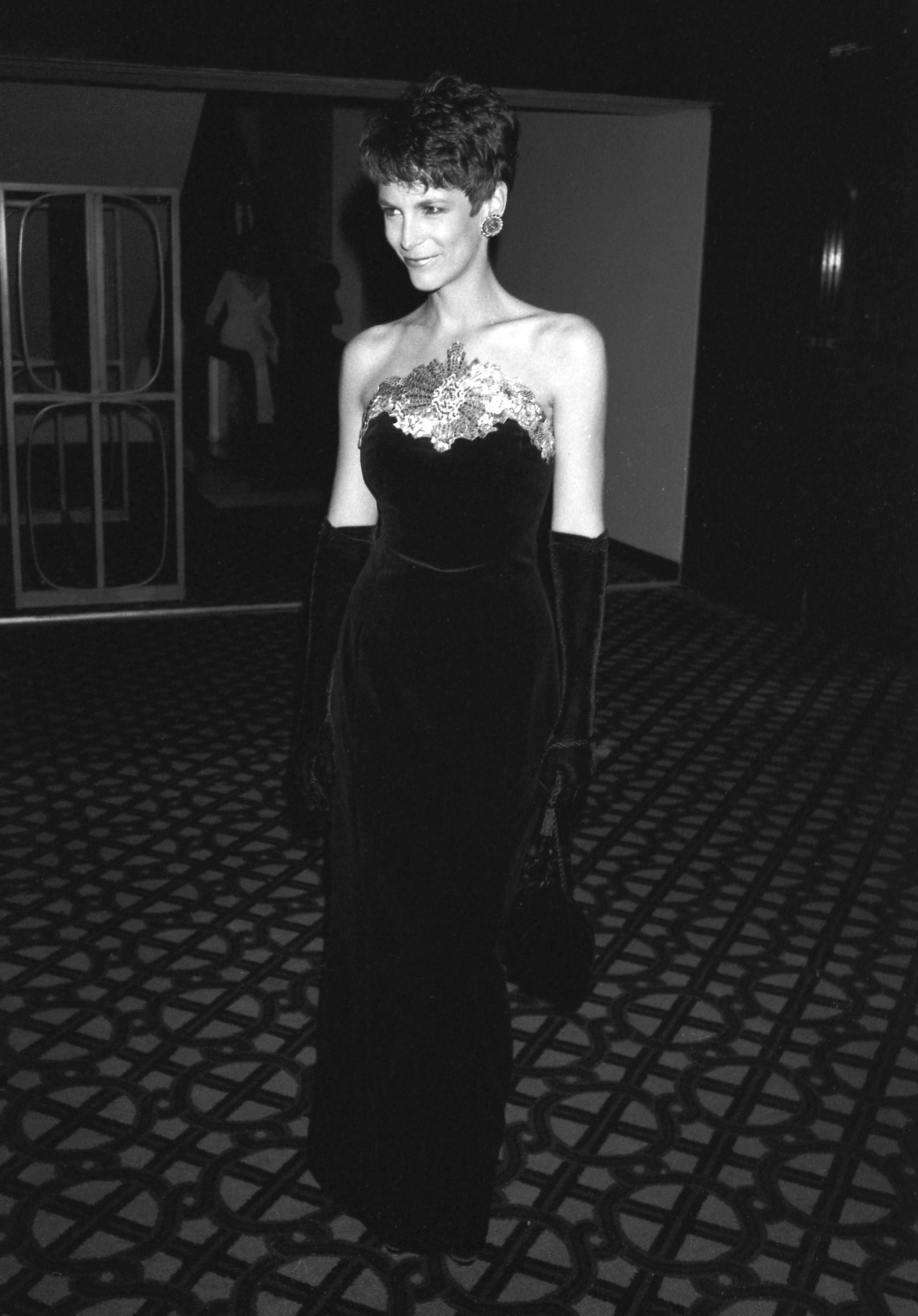 Jamie Lee Curtis at the 1st Annual American Cinematheque Awards at Century Plaza Hotel in Century City, California February 28, 1986 Credit: Ralph Dominguez/MediaPunch /IPX