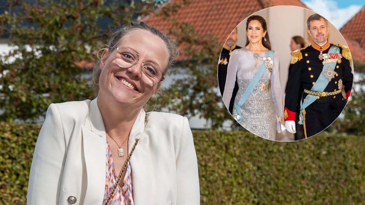 Emma Lund og kongeparret.