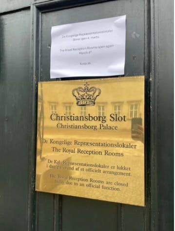 De Kongelige Repræsentationslokaler er lukket på grund af et officielt arrangement.
