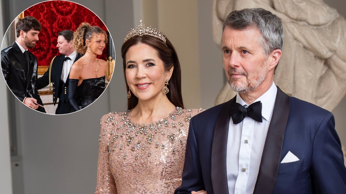 Dronning Mary og kong Frederik samt Malte Ebert og Didde-Mie Lykke From