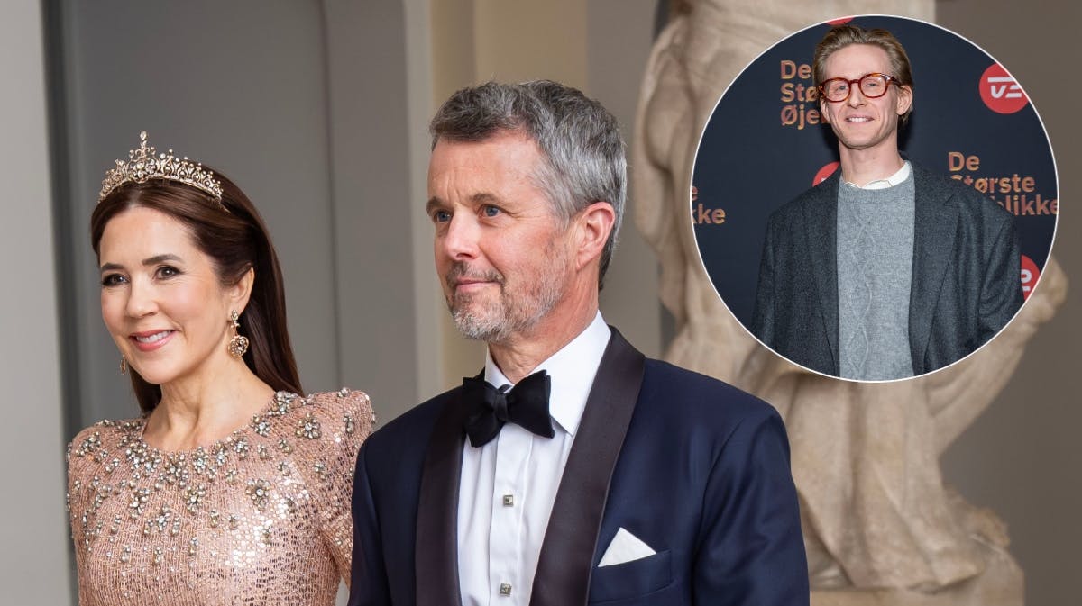 Kong Frederik, dronning Mary og Guldimund.