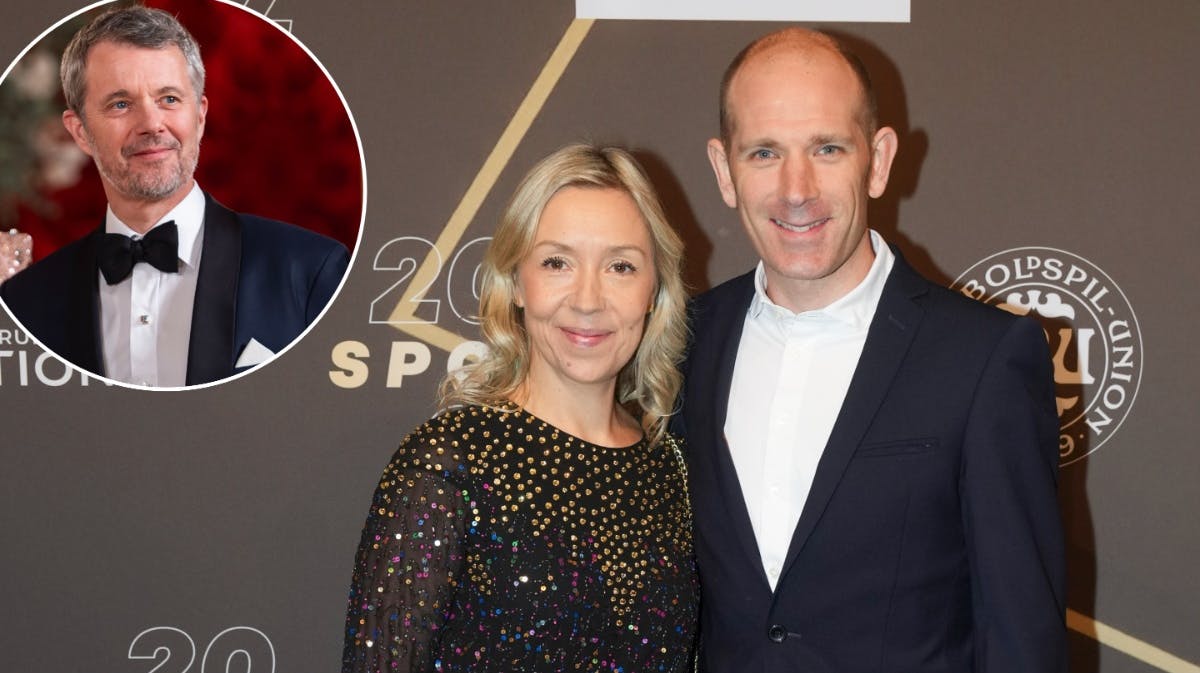 Michael Mørkøv med hustruen Trine og kong Frederik. 