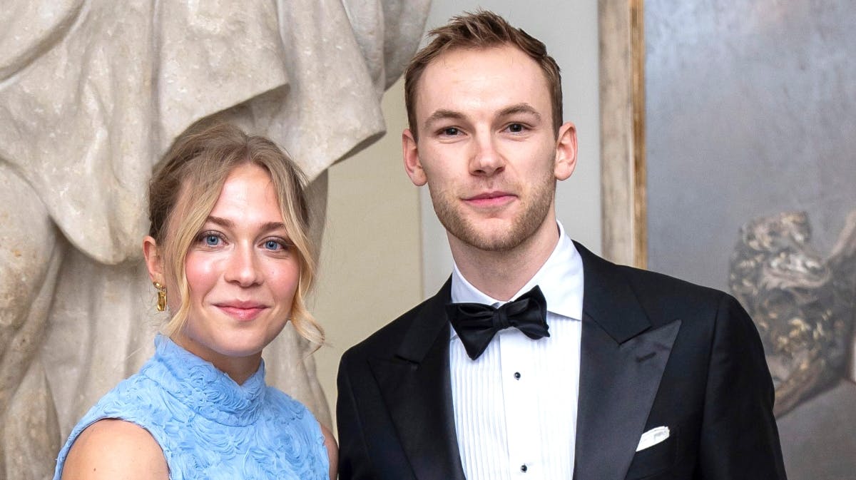 Mathias Gidsel og kæresten Katrine 