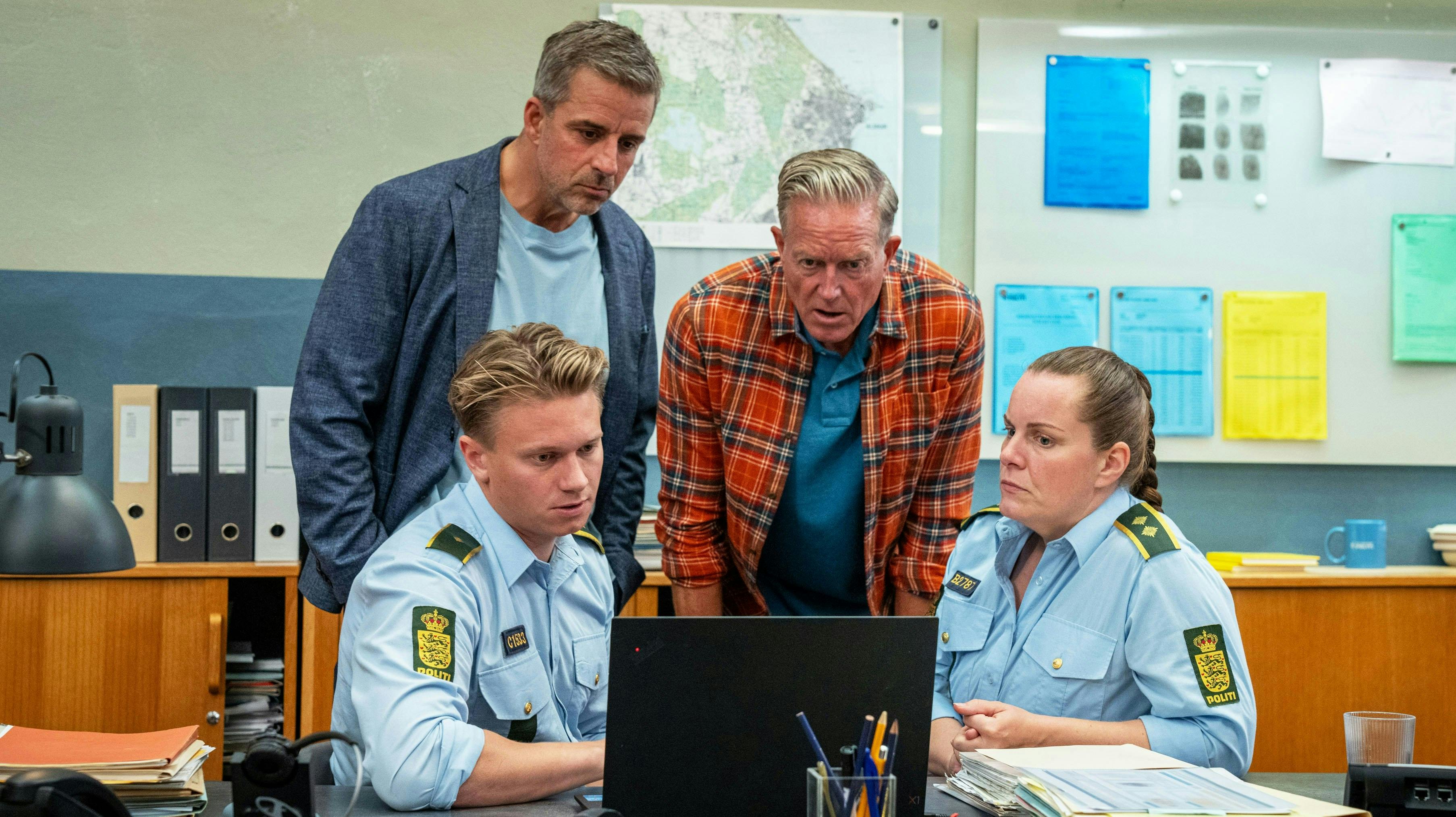 Benjamin, Flemming, Dan og Nadia i "Sommerdahl".