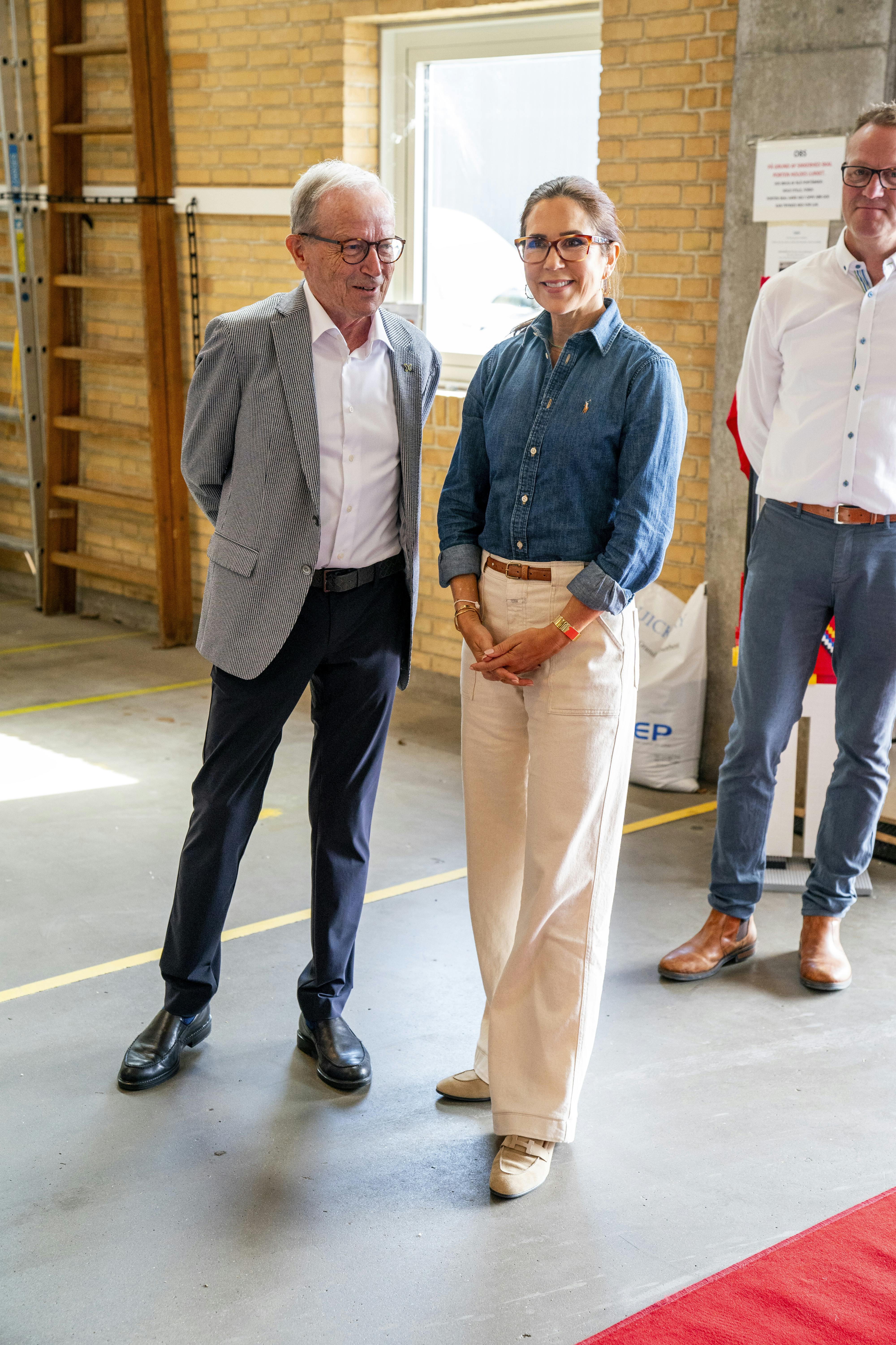 Dronning Mary og Kjeld Kirk Kristiansen.