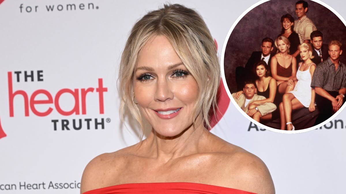 Jennie Garth. Indsat foto fra "Beverly Hills 90210". 