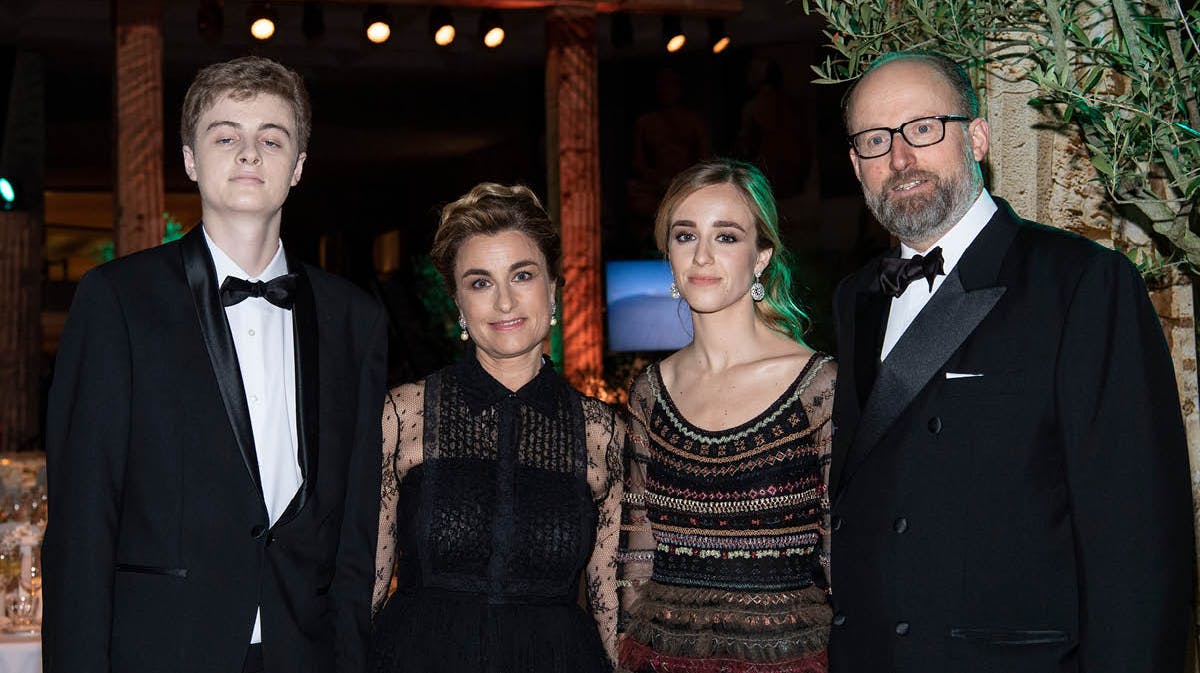 Prins Frederik, prinsesse Julie, prinsesse Charlotte og prins Robert i 2020.