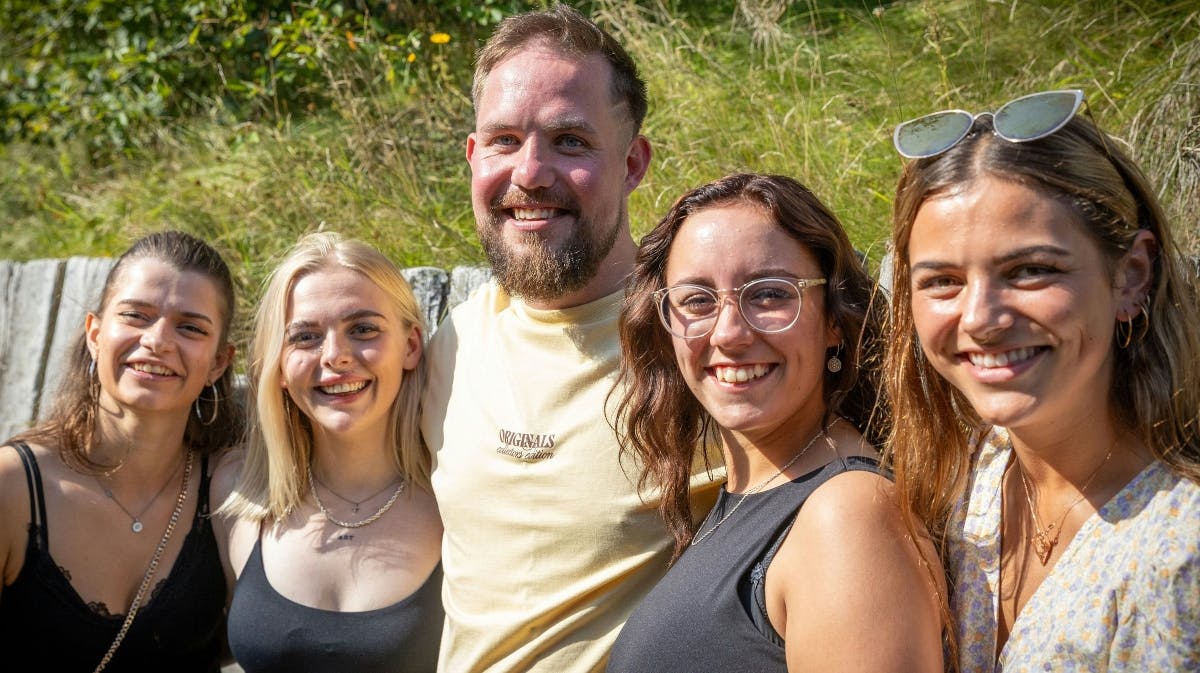 Lena, Ann, Jonas, Freja og Klara 