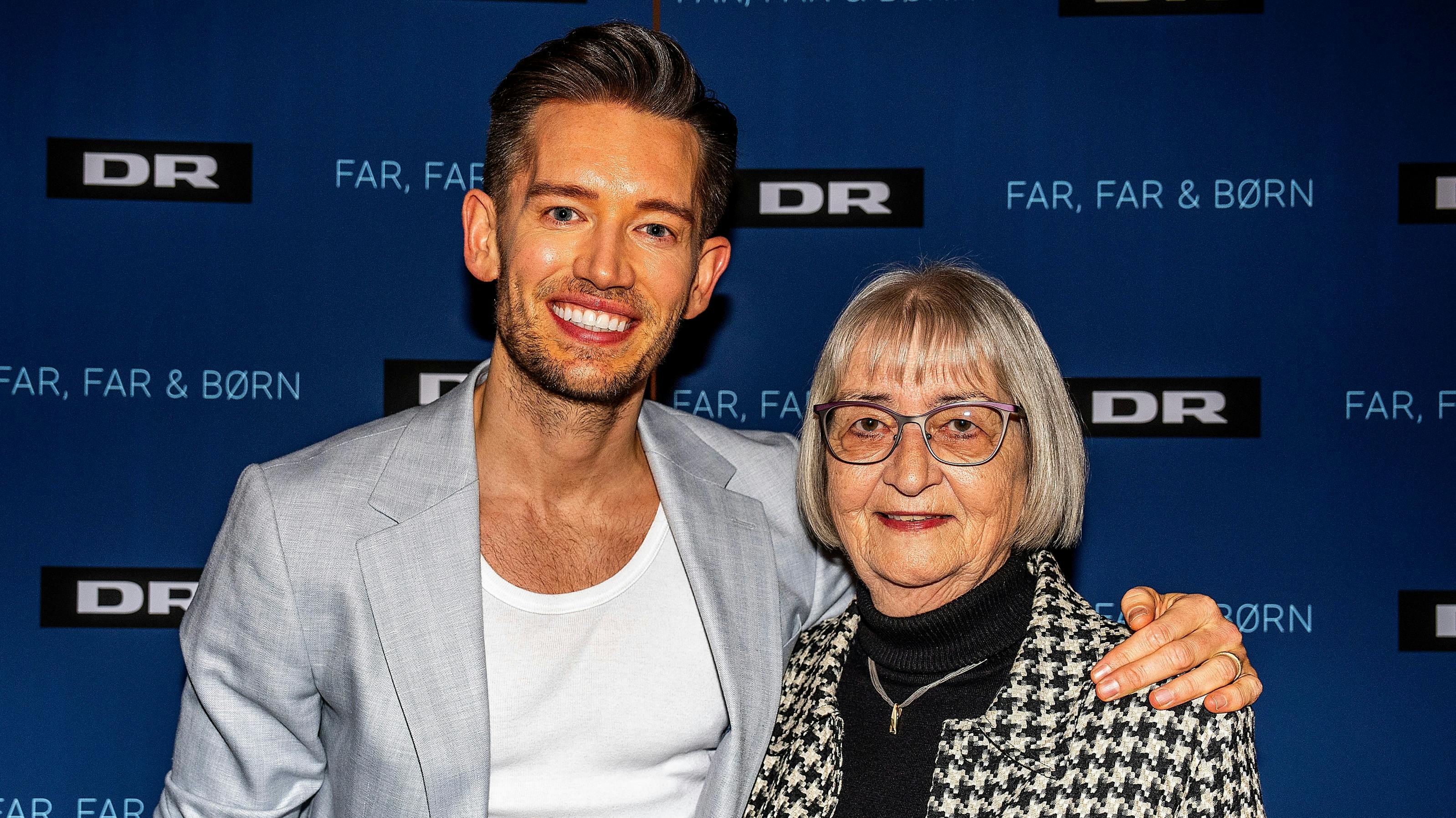 Morten Kjeldgaard med sin mor, Inge-Lise.