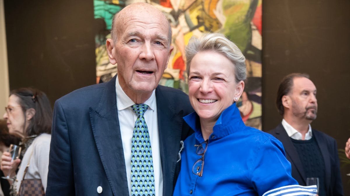 Jesper Bruun Rasmussen og Alexa Bruun Rasmussen ved deres afskedsreception i 2023.