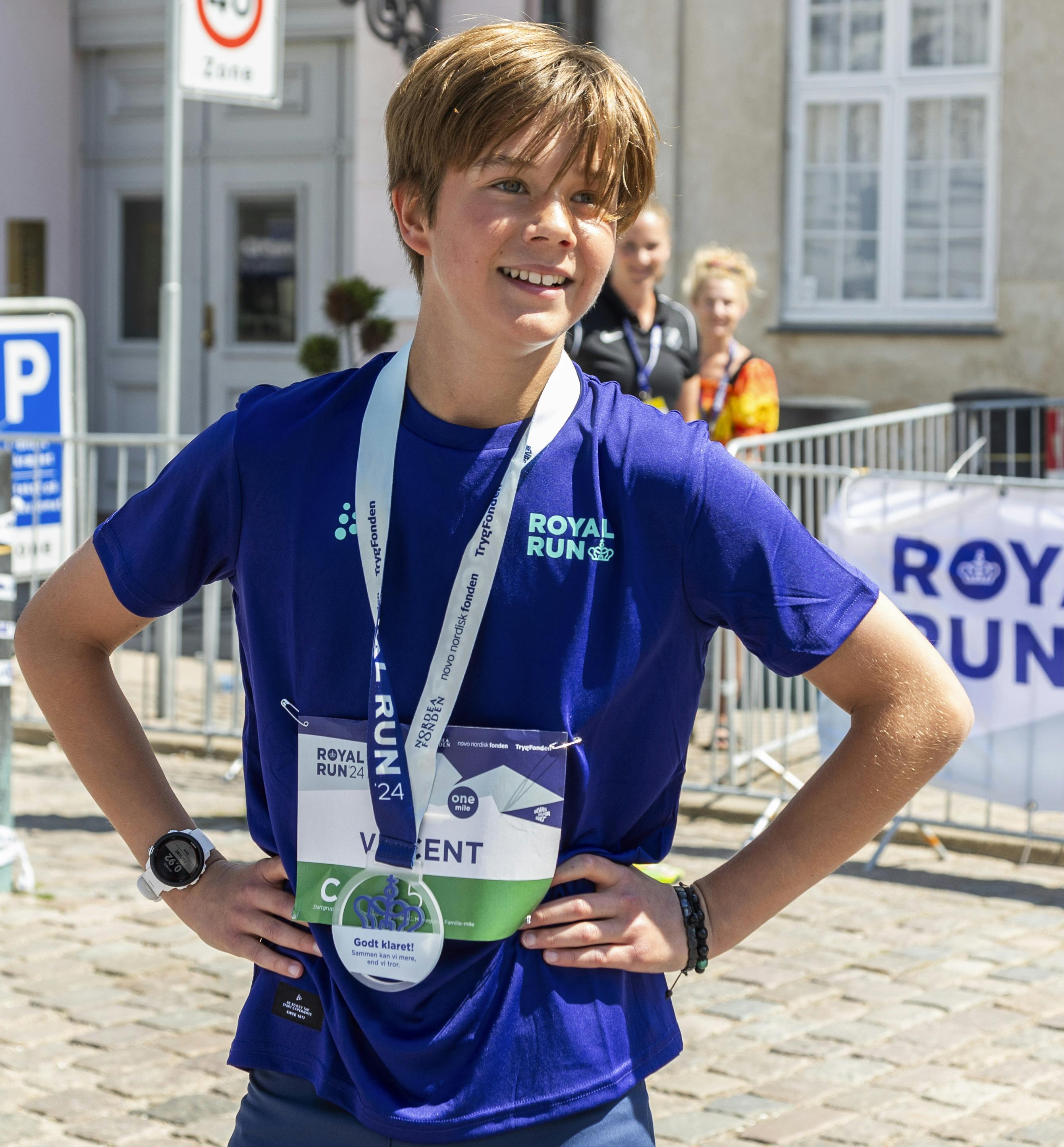 Prins Vincent i sidste års Royal Run t-shirt.