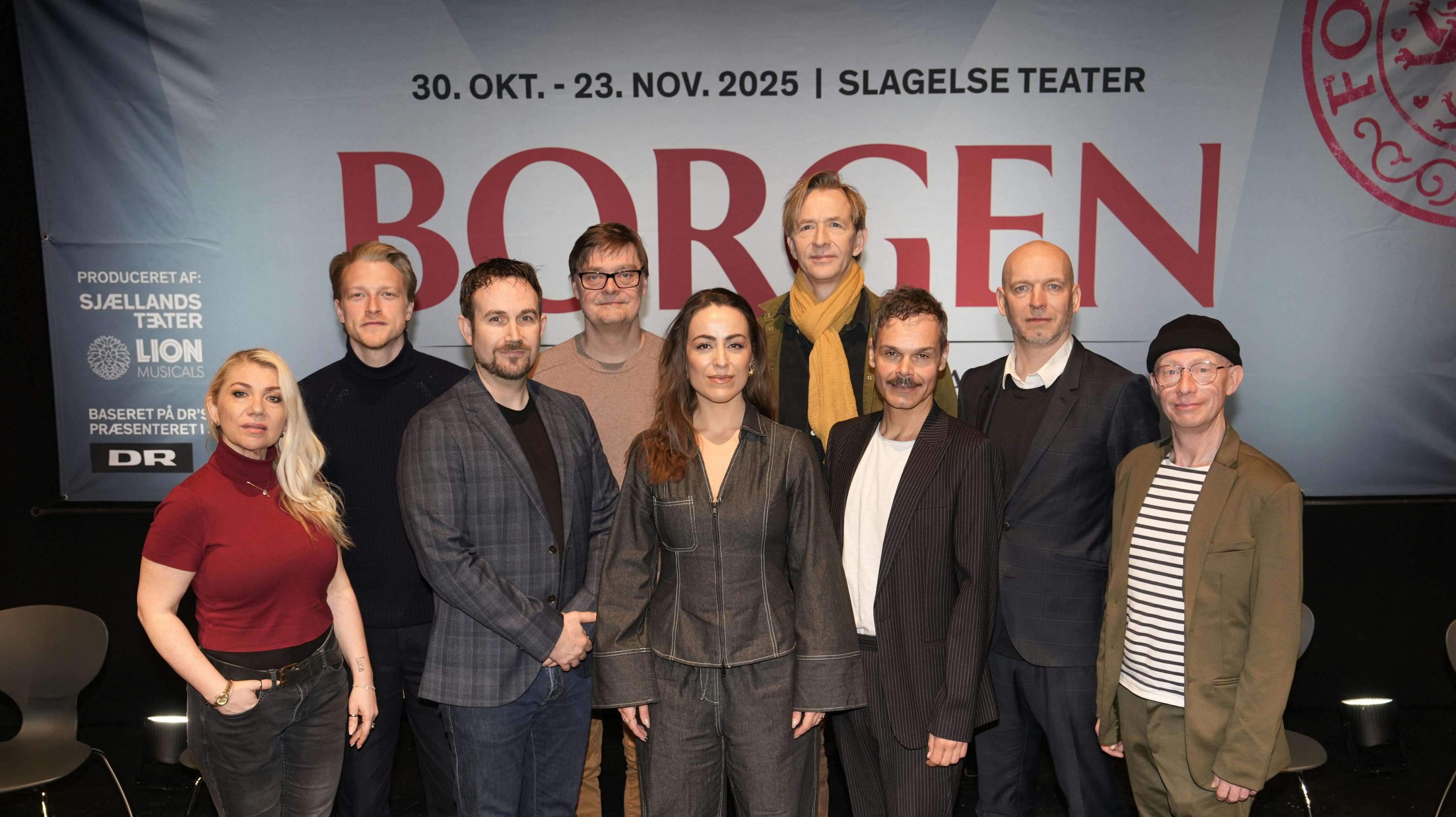 De medvirkende i "Borgen"-musicalen. 