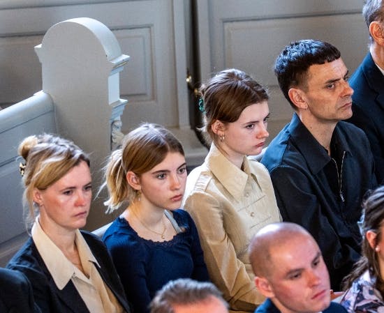 Simon Kvamm og familien i Frederiksberg Kirke