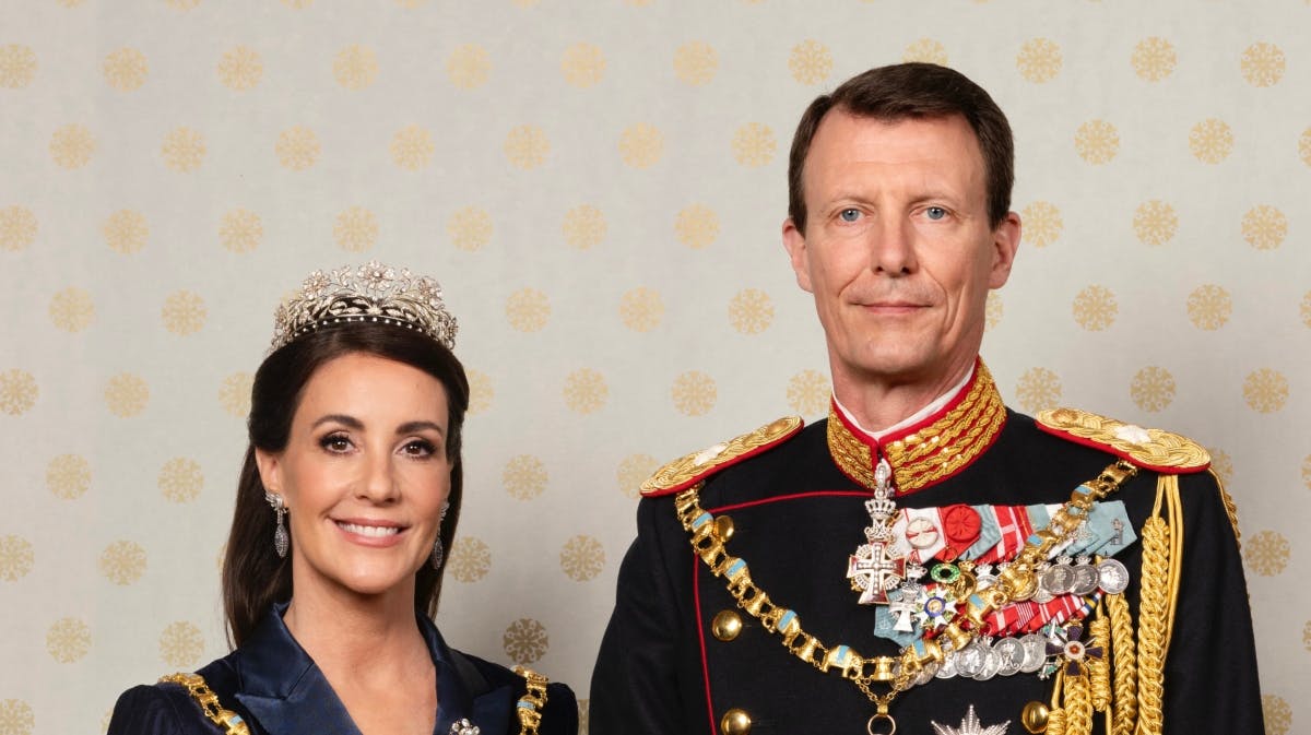 Et udsnit af prinsesse Marie og prins Joachims nye gallaportræt. 