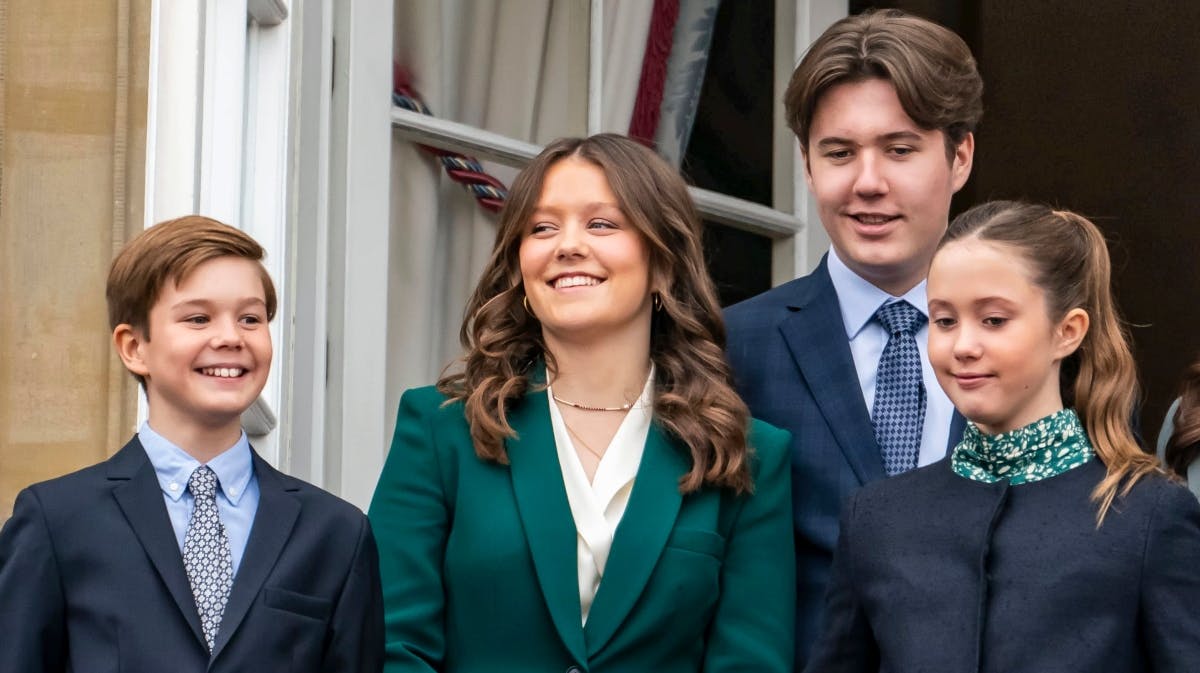Prins Vincent, prinsesse Isabella, kronprins Christian og prinsesse Josephine.