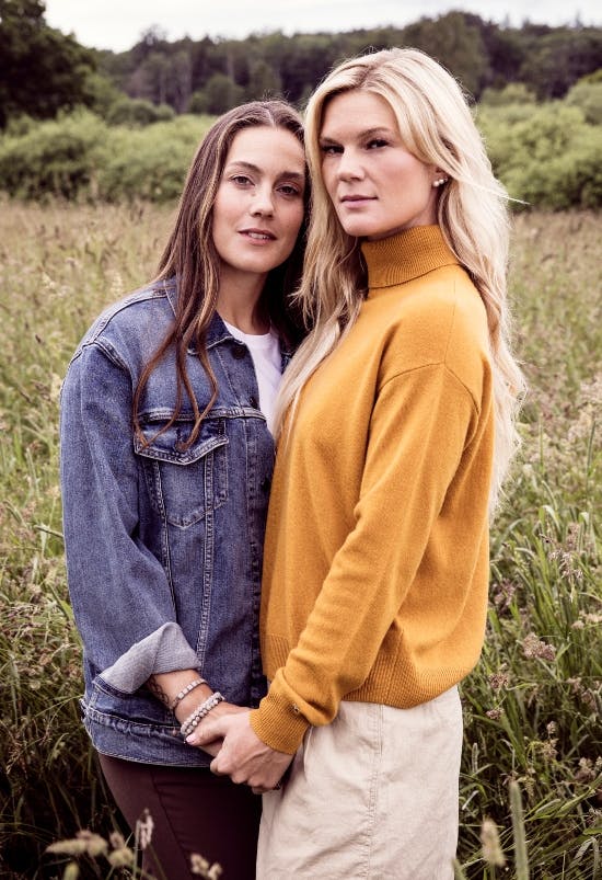 Cathrine og Rasmine Laudrup-Dufour.