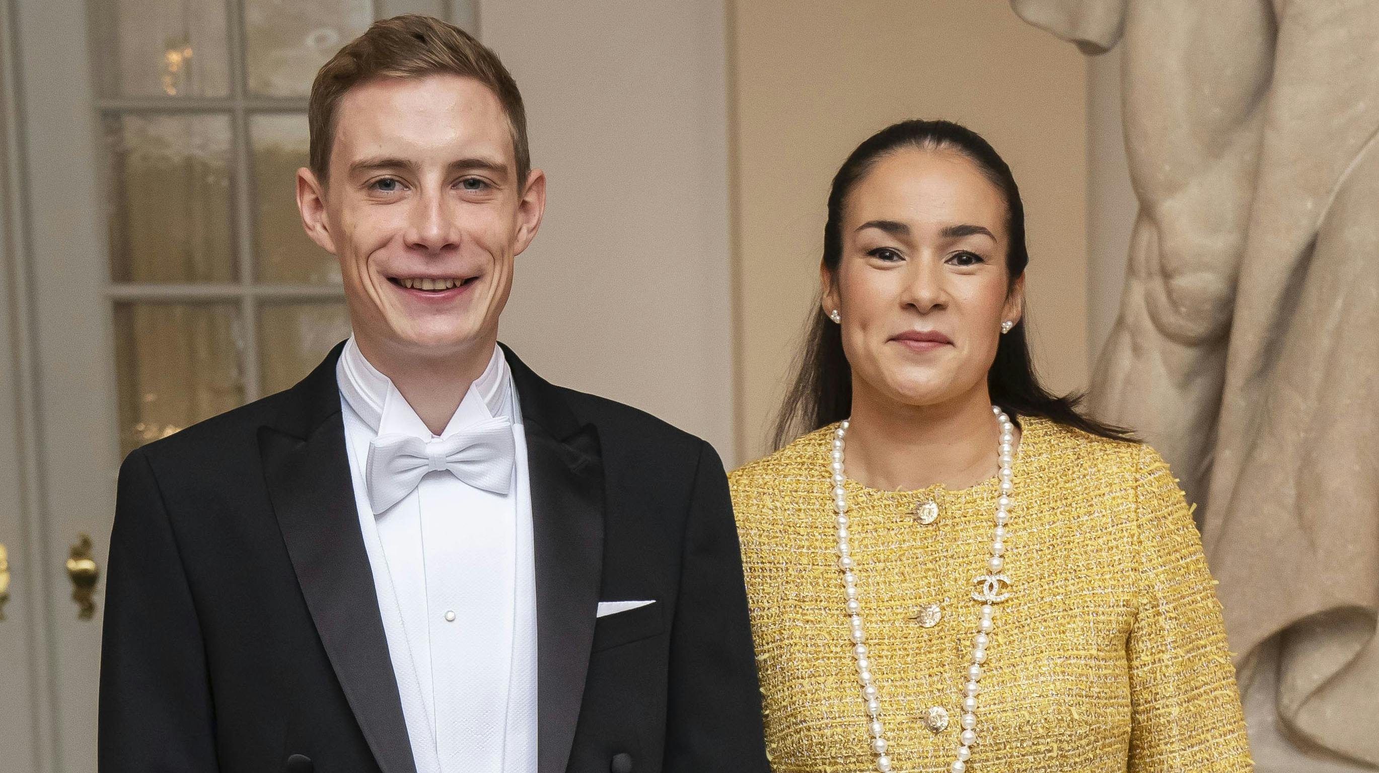 Jonas Vingegaard og hustruen Trine. 