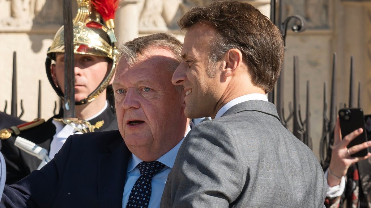 Lars Løkke Rasmussen og Emmanuel Macron