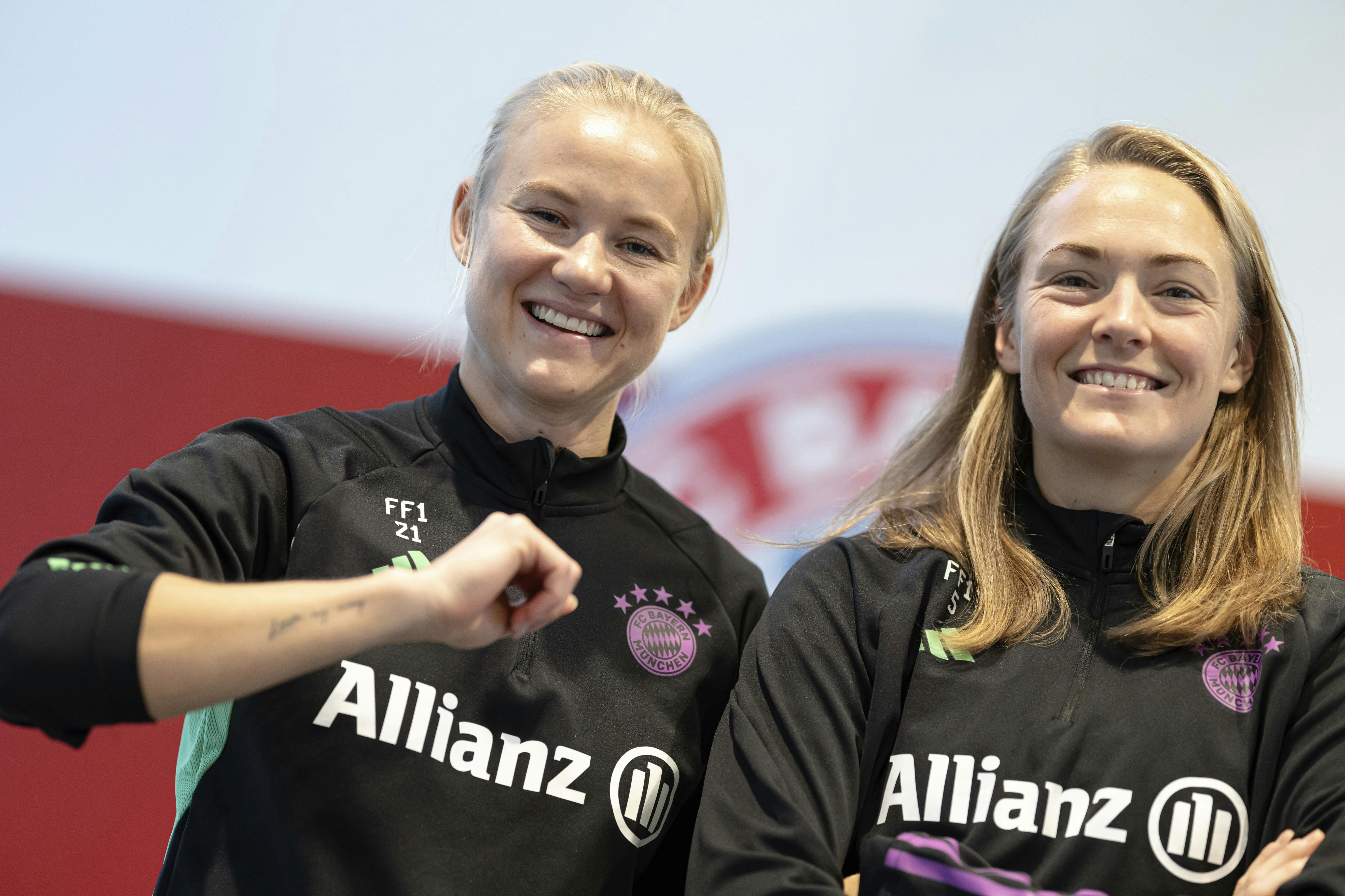 Pernille Harder og Magdalena Eriksson.