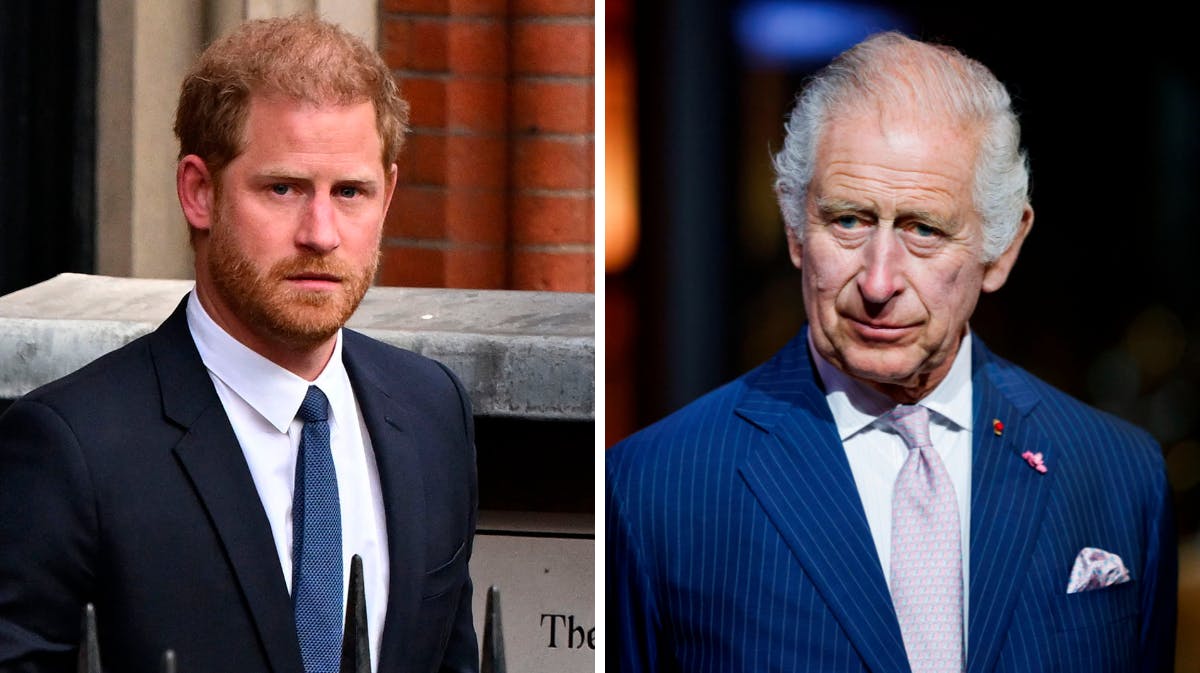 Prins Harry og kong Charles. 