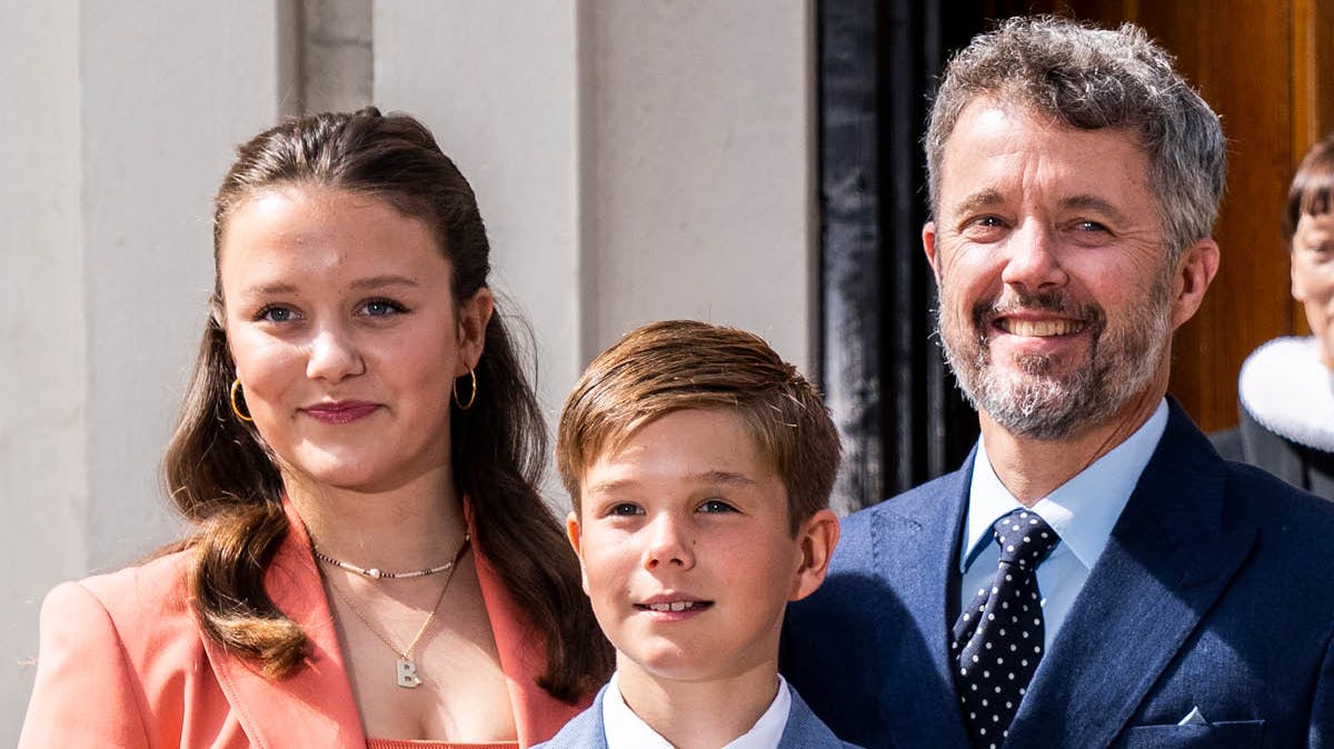 Prinsesse Isabella, prins Vincent og kong Frederik.