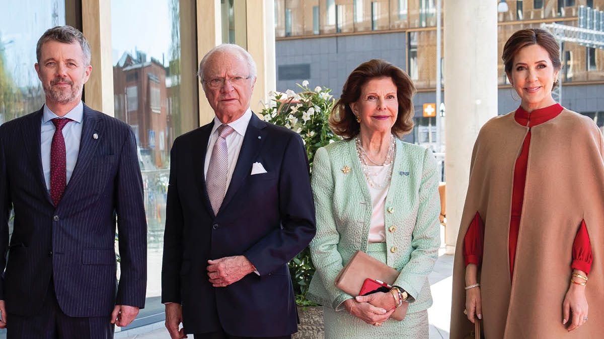 Kong Frederik, kong Carl Gustaf, dronning Silvia og dronning Mary i maj 2024. 