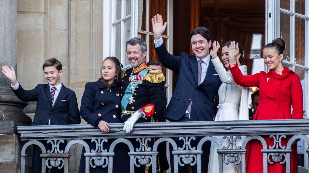 Kongefamilien ved en anden lejlighed.