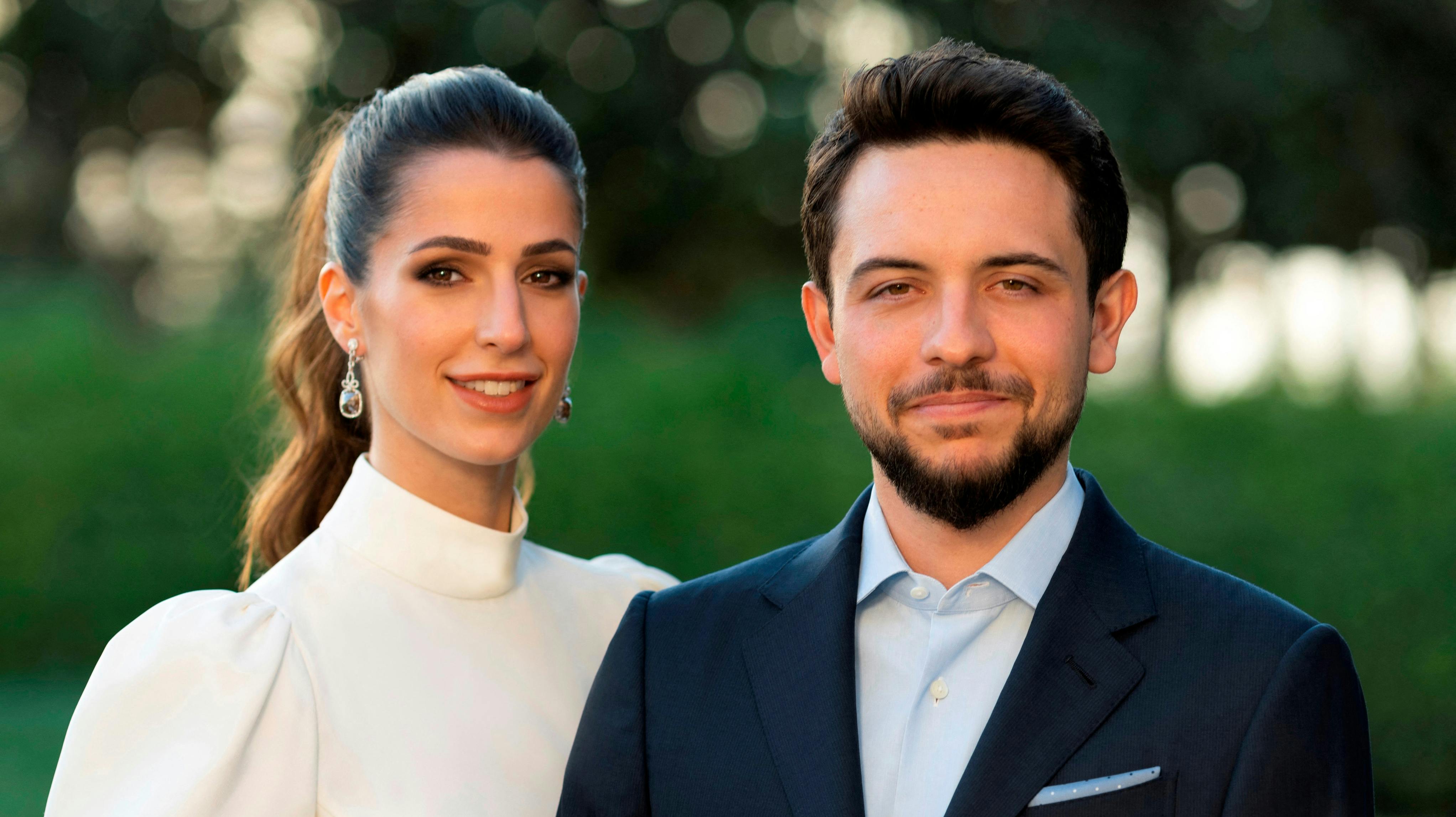 Kronprinsesse Rajwa og kronprins Hussein.