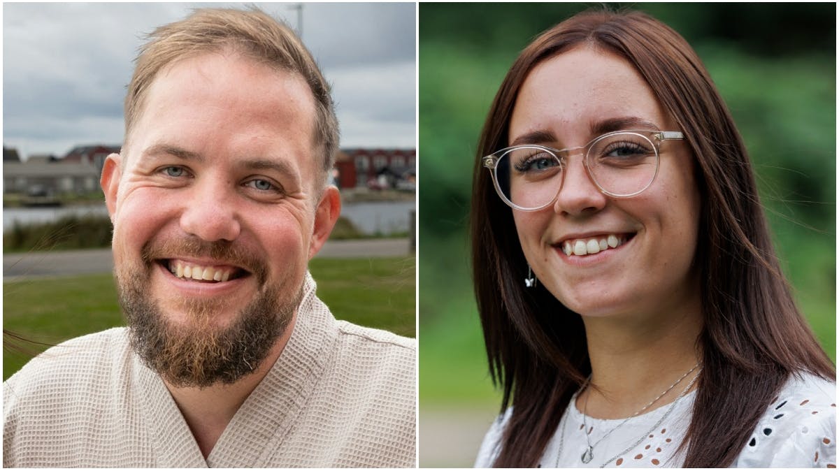 Jonas og Freja i "Kærlighed hvor kragerne vender"