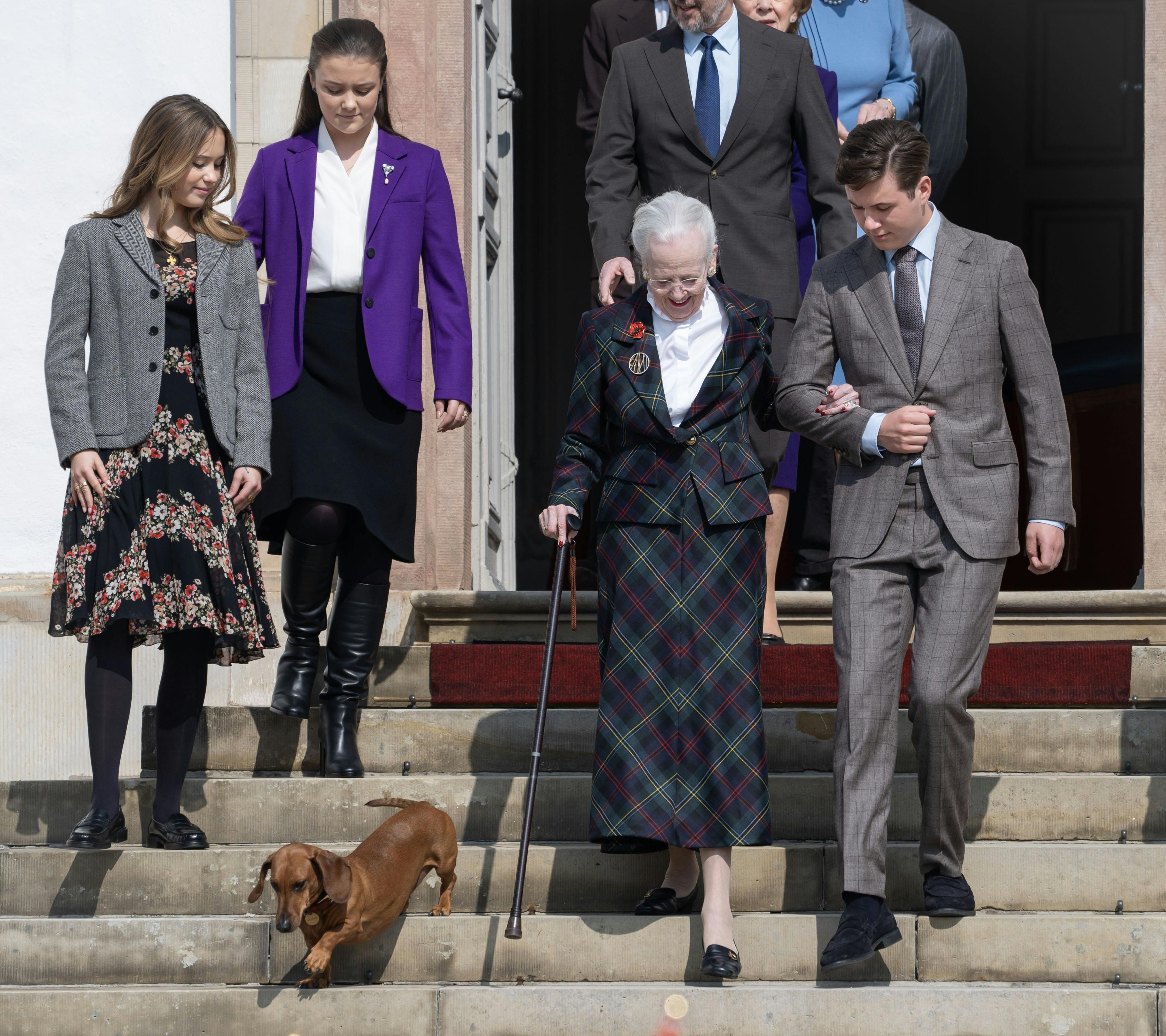 Dronning Margrethe og kronprins Christian
