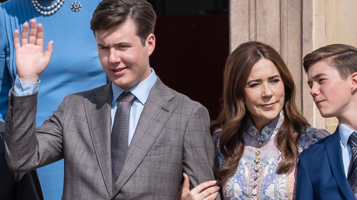 Kronprins Christian, dronning Mary og prins Vincent