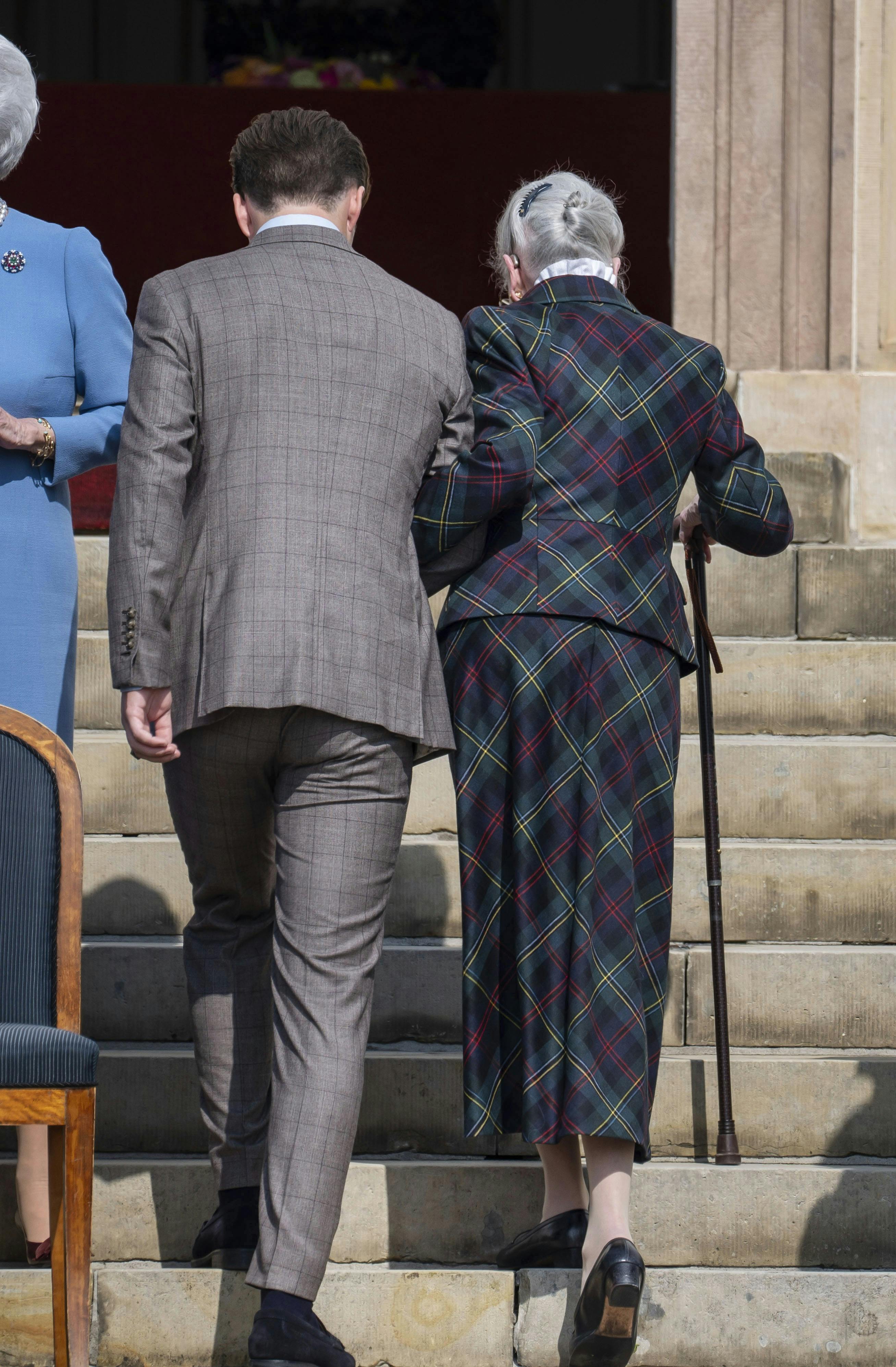 Dronning Margrethe og kronprins Christian