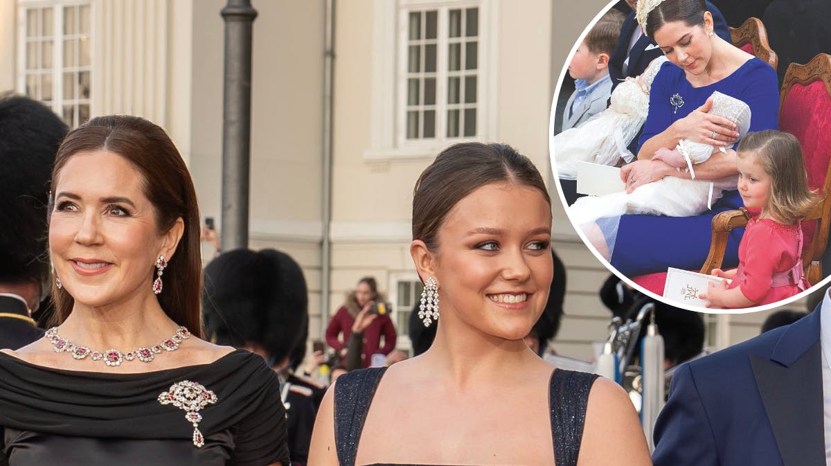 Dronning Mary og prinsesse Isabella. 